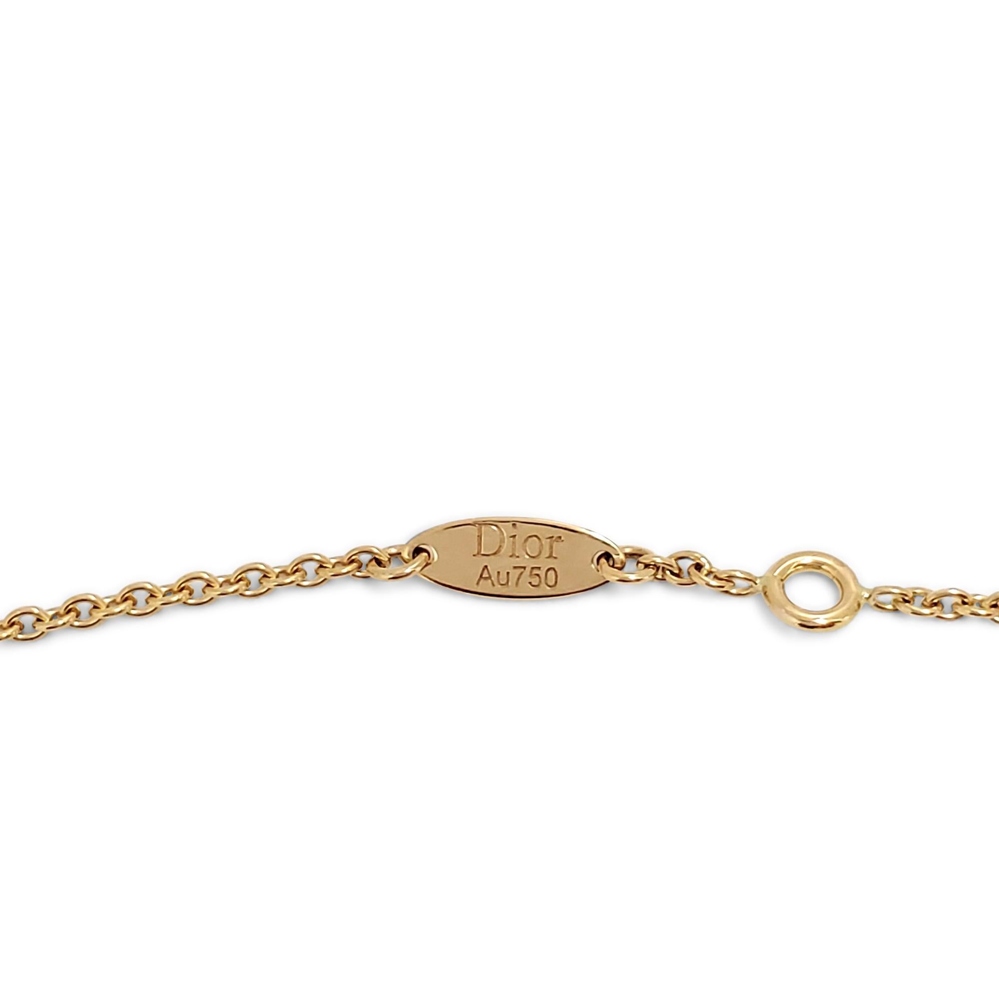 Dior 'Rose Celeste' Gelbgold Onyx, Diamant, Perlmutt-Armband 1
