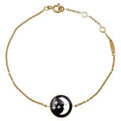 Dior 'Rose Celeste' Yellow Gold Onyx, Diamond, Mother of Pearl Bracelet