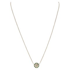 Dior Rose de Vents Diamant Malachit-Halskette Gelbgold 18k Nordstern Verstellbar