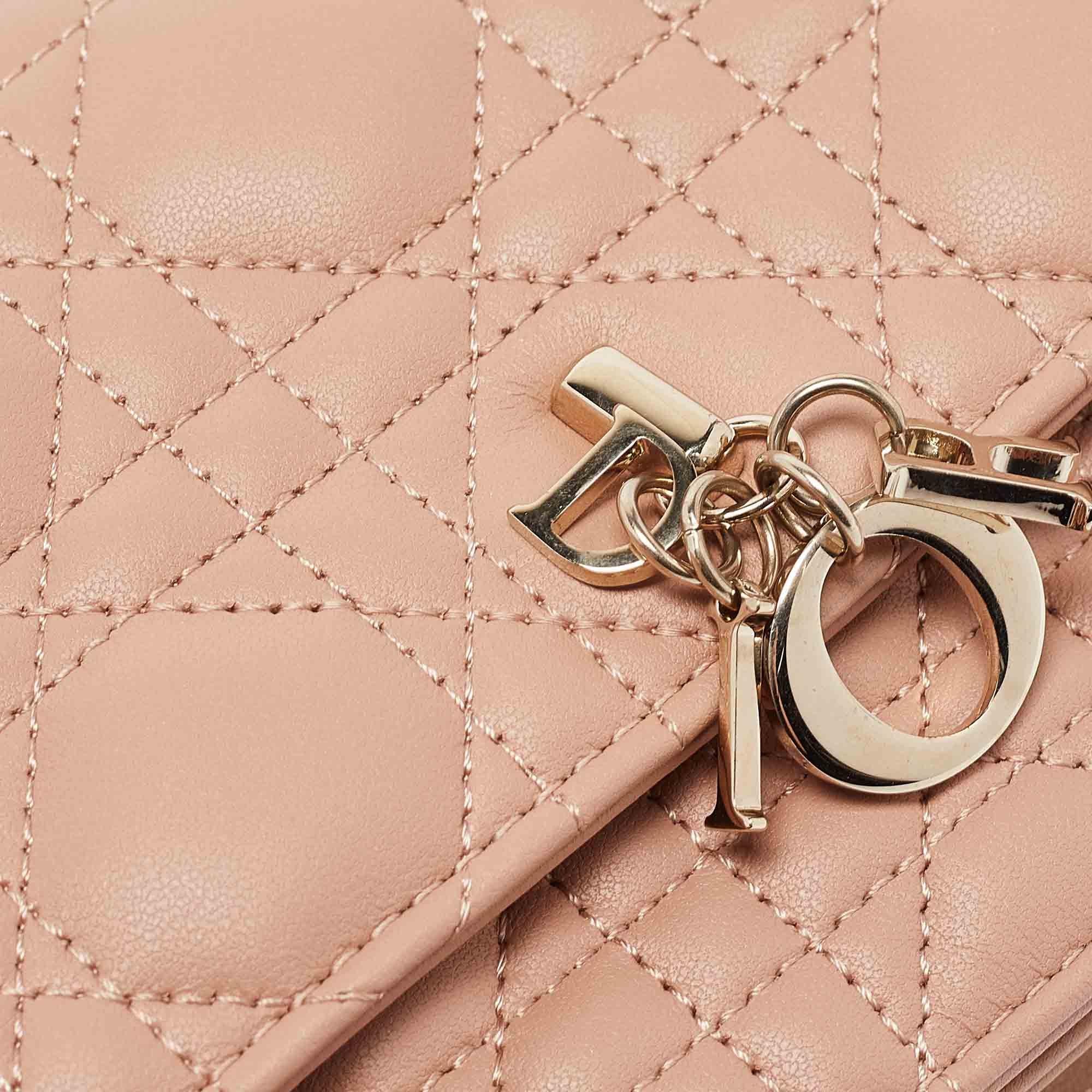 Dior Rose des Vents Cannage Leather Mini My Dior Top Handle Bag 1
