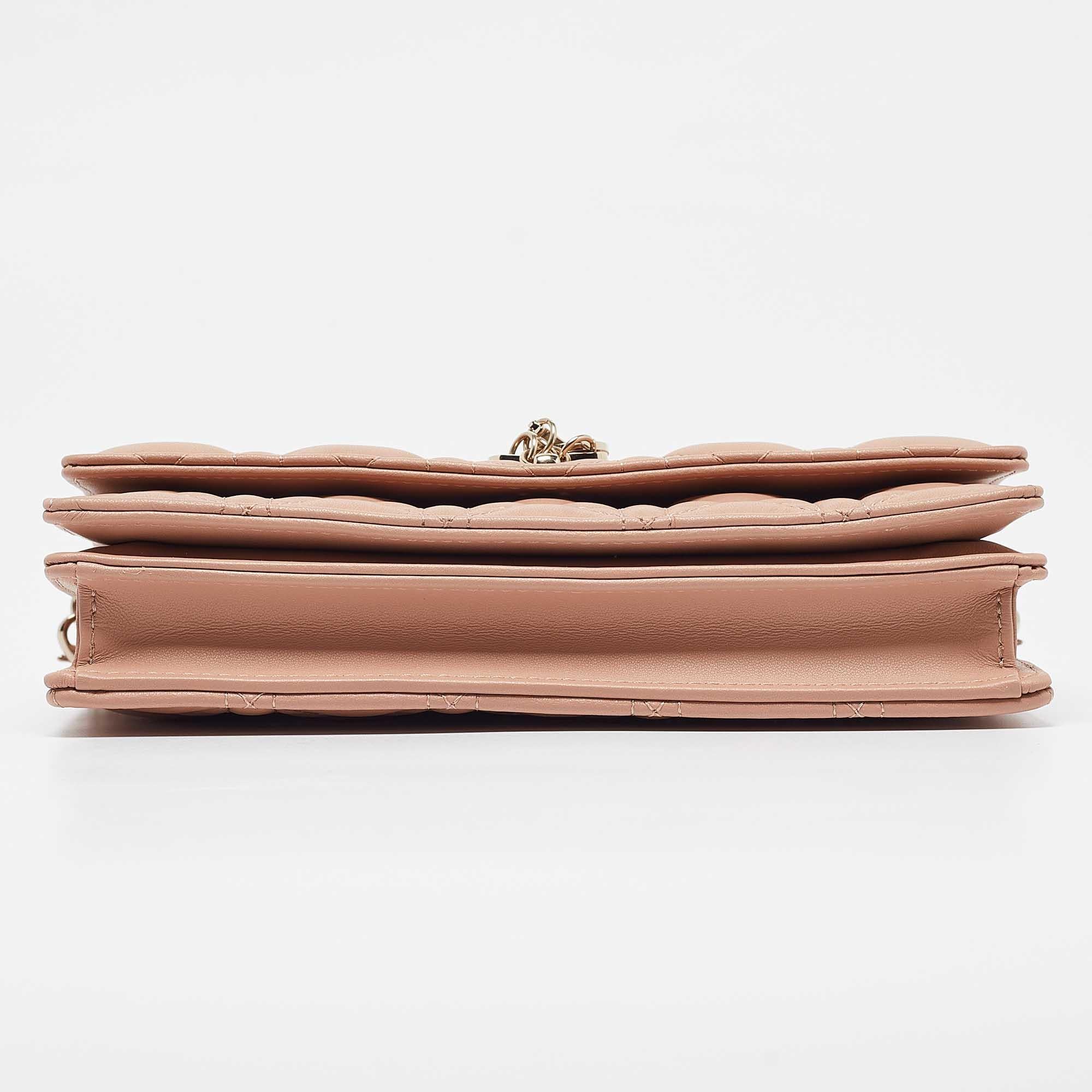 Dior Rose des Vents Cannage Leather Mini My Dior Top Handle Bag 2