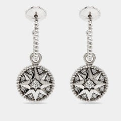 Dior Rose Des Vents Diamant-Ohrringe aus 18 Karat Weißgold