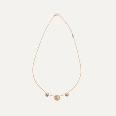 Dior Rose Des Vents Diamant Perlmutt 18 kt Gold Drei Medaillen Halskette