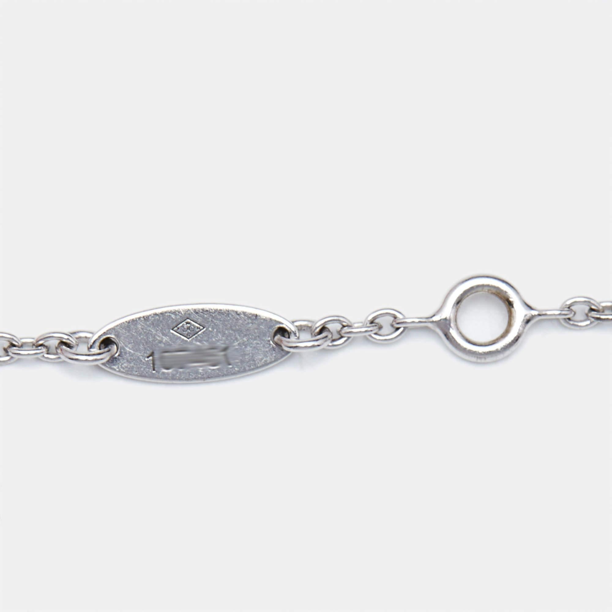 Dior Rose Des Vents Diamond Mother of Pearl 18k White Gold Bracelet 3