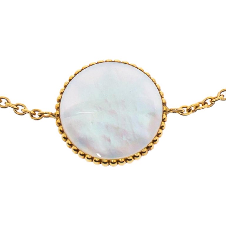 Dior Rose Des Vents Diamond Mother of Pearl 18K Yellow Gold Bracelet at ...