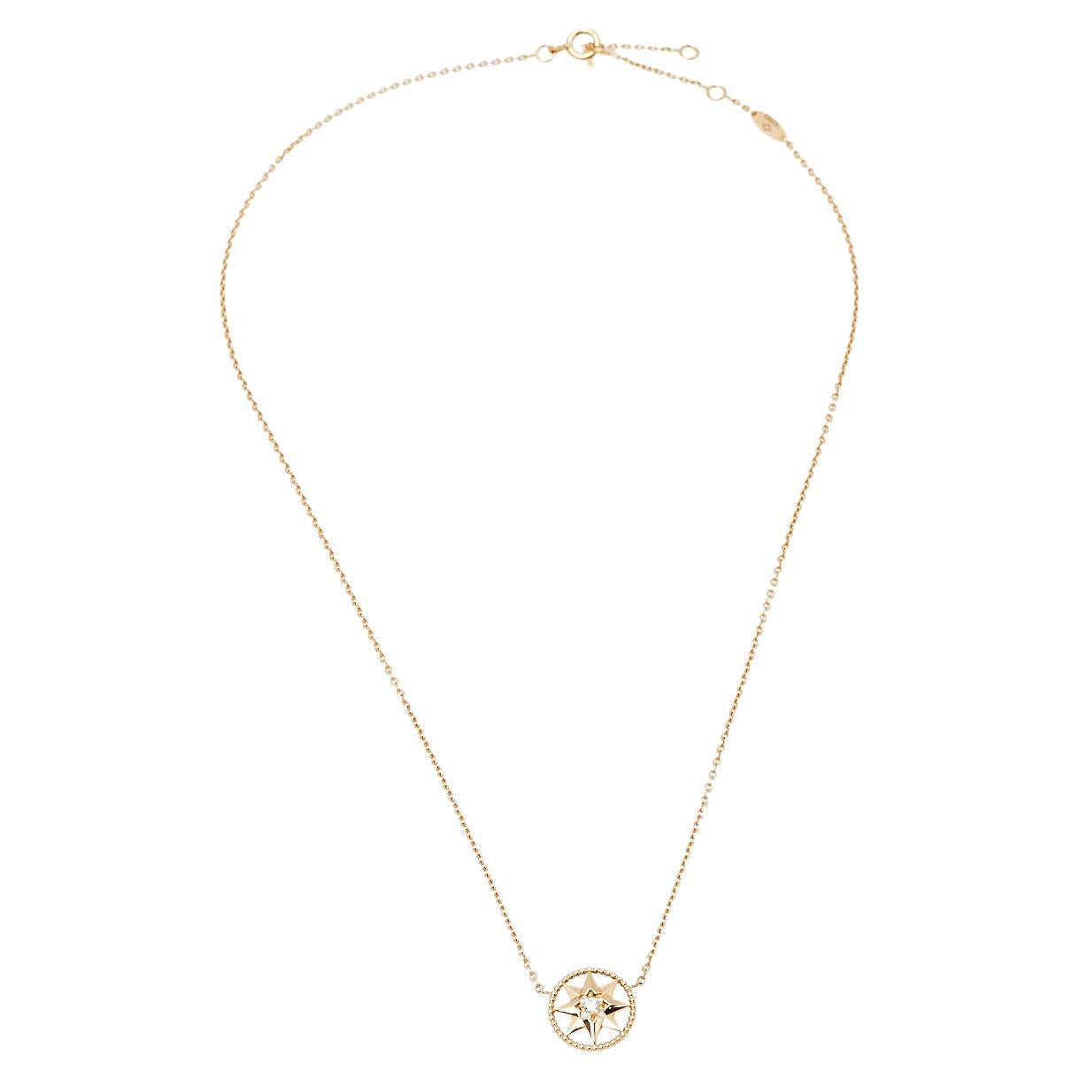Dior rose gold necklace deals