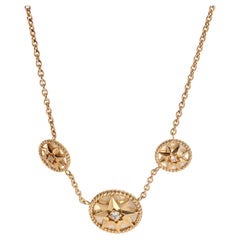 Dior Rose des Vents Diamant-Halskette aus 18 Karat Gelbgold 0,06 Karat