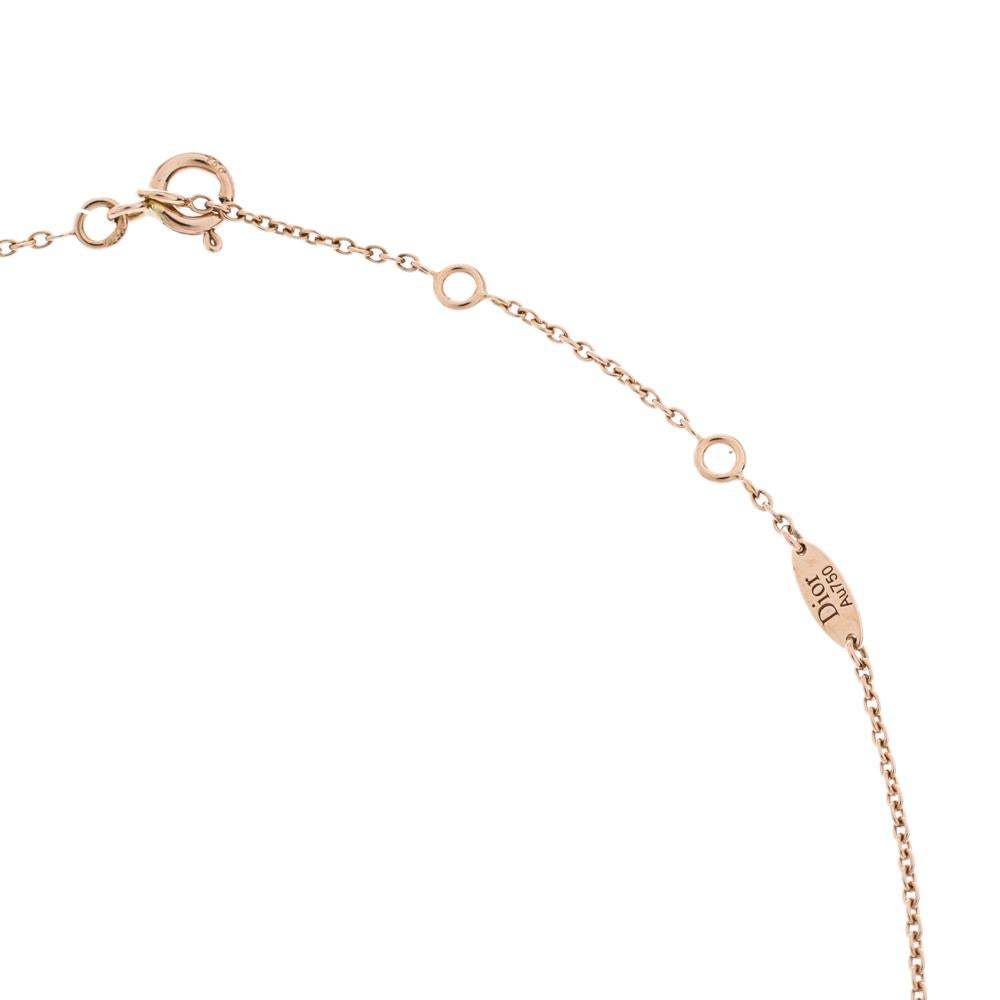 dior necklace rose gold