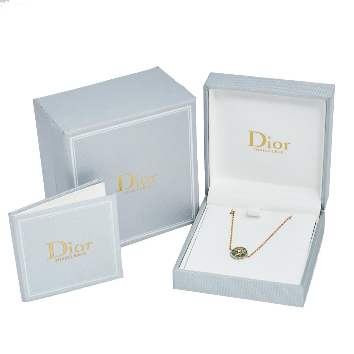 Dior Rose des Vents Diamond Turquoise 18K Yellow Gold Bracelet In Good Condition In Dubai, Al Qouz 2