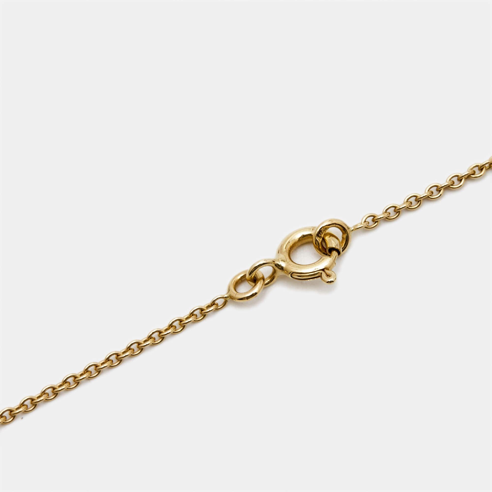 Dior Rose Des Vents Malachite Diamond 18k Yellow Gold Necklace In Good Condition In Dubai, Al Qouz 2