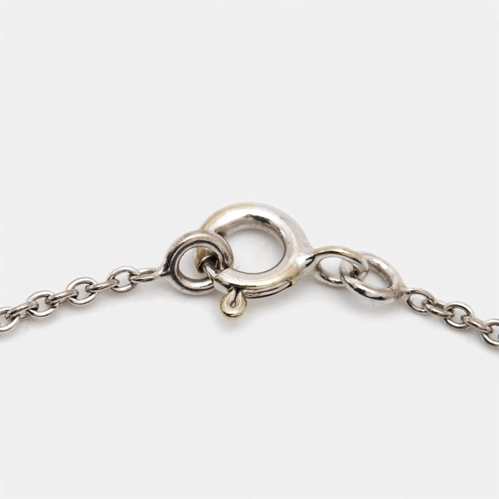 Dior Rose Des Vents Mother of Pearl Diamond 18k White Gold Bracelet For Sale 2