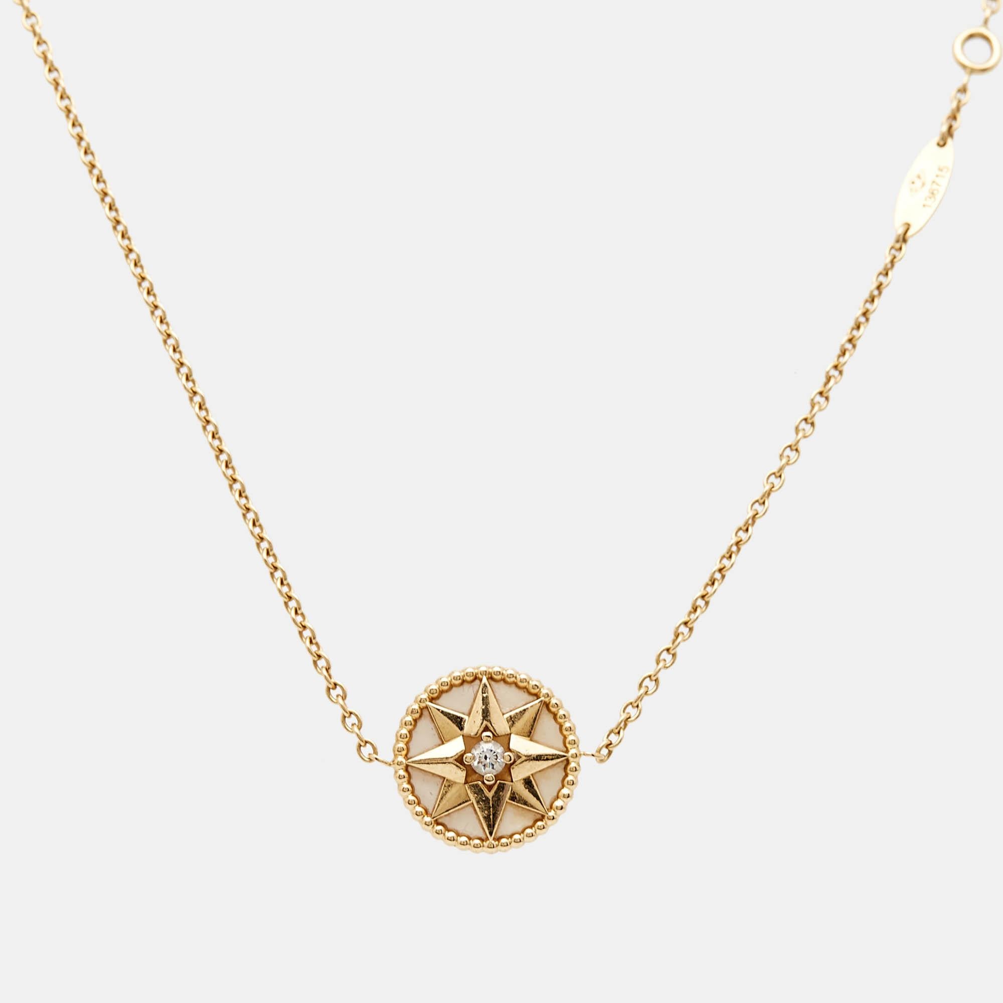 Victoire de Castellane the Creative Director of Diors fine jewelry division gives a spin to the houses star symbol in this Rose des Vents bracelet using the windrose or Rose of the Winds which is an eight pointed star. The bracelet comes made from