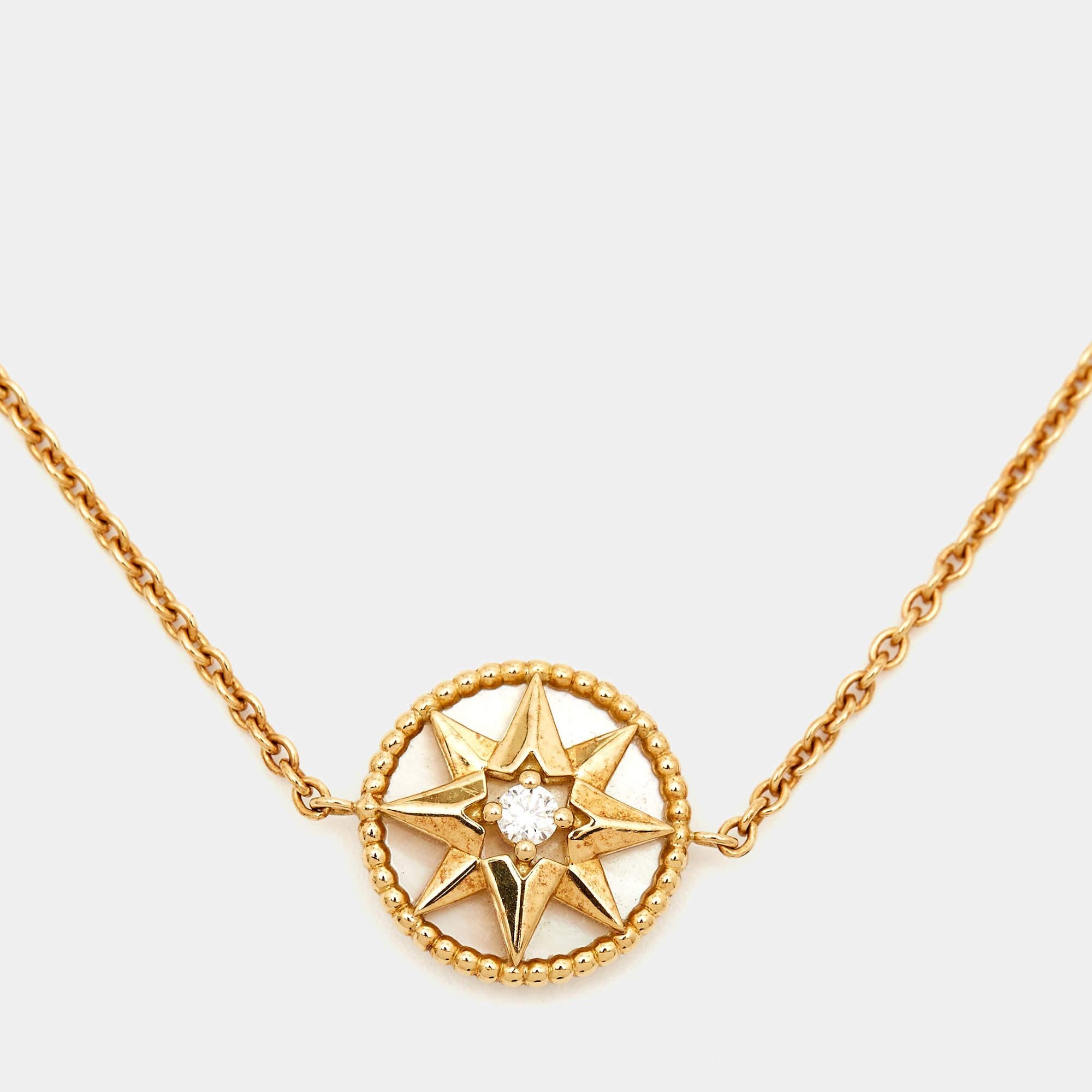 Victoire de Castellane the Creative Director of Diors fine jewelry division gives a spin to the houses star symbol in this Rose des Vents bracelet using the windrose or Rose of the Winds which is an eight pointed star. The bracelet comes made from