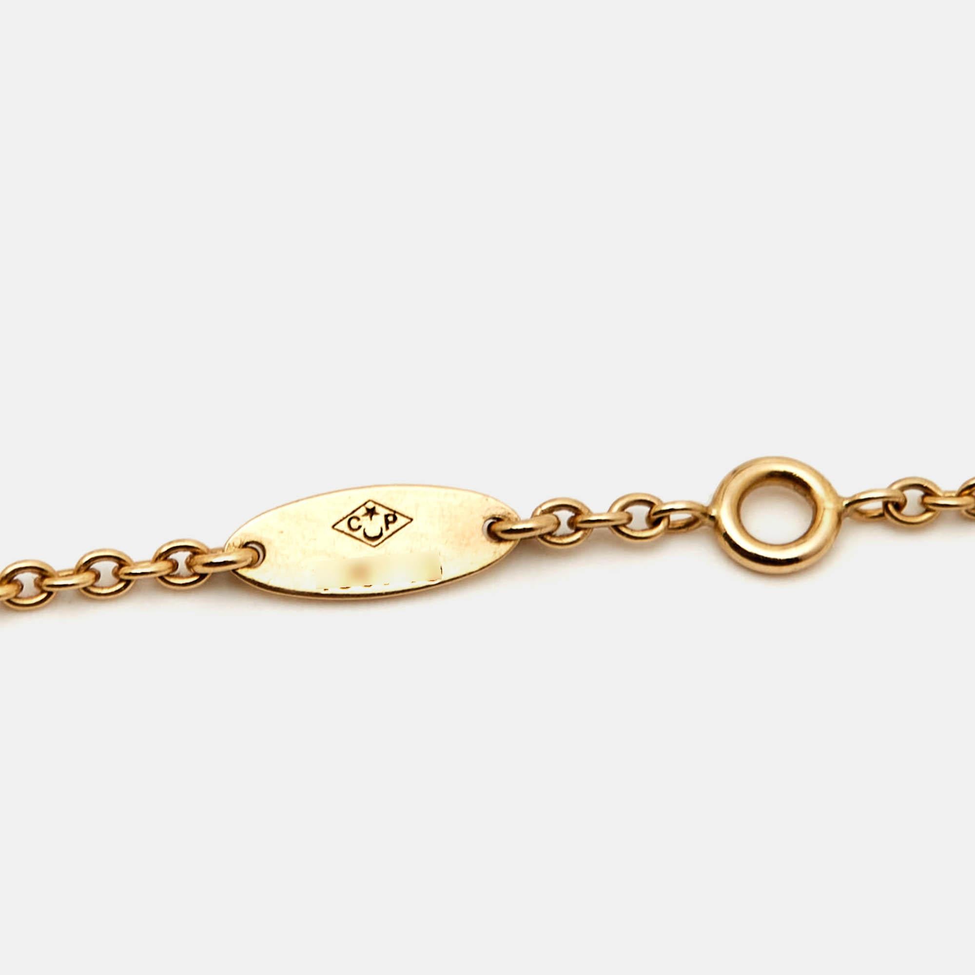 Dior Rose Des Vents Mother of Pearl Diamond 18k Yellow Gold Bracelet 2