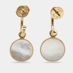 Dior Rose Des Vents Perlmutt-Diamant-Ohrringe aus 18 Karat Gelbgold