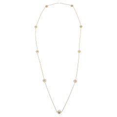 Dior Rose Des Vents Mother of Pearl Diamond 18k Yellow Gold Long Necklace