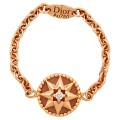 Dior Rose Des Vents Rosa Opal Diamant 18k Roségold Kette Gliederring Größe 53