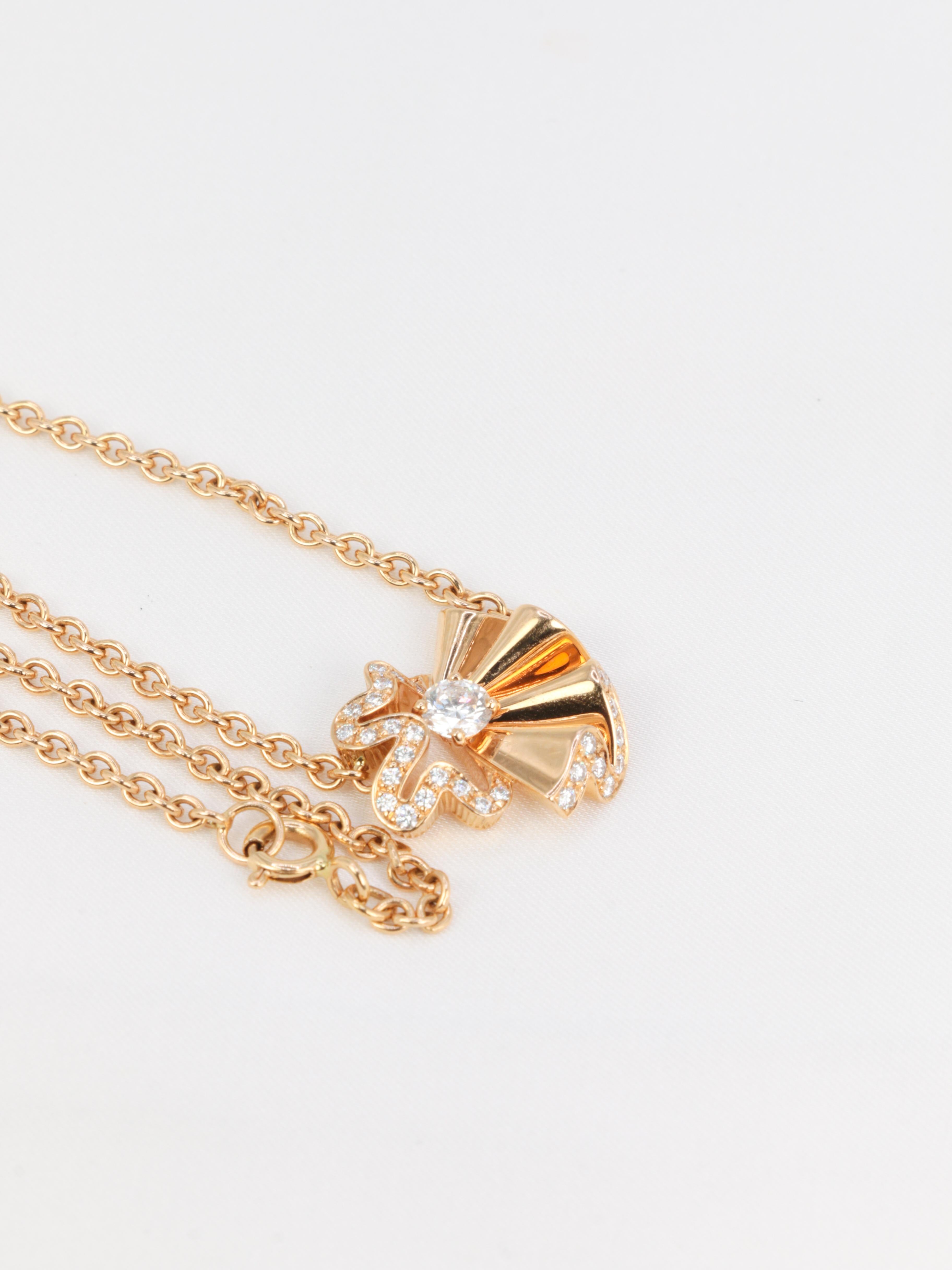 DIOR, Halskette aus Roségold und Diamanten, Archi Dior Cocotte-Kollektion  im Angebot 2