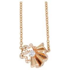 Used DIOR, rose gold and diamonds necklace, Archi Dior Cocotte collection 