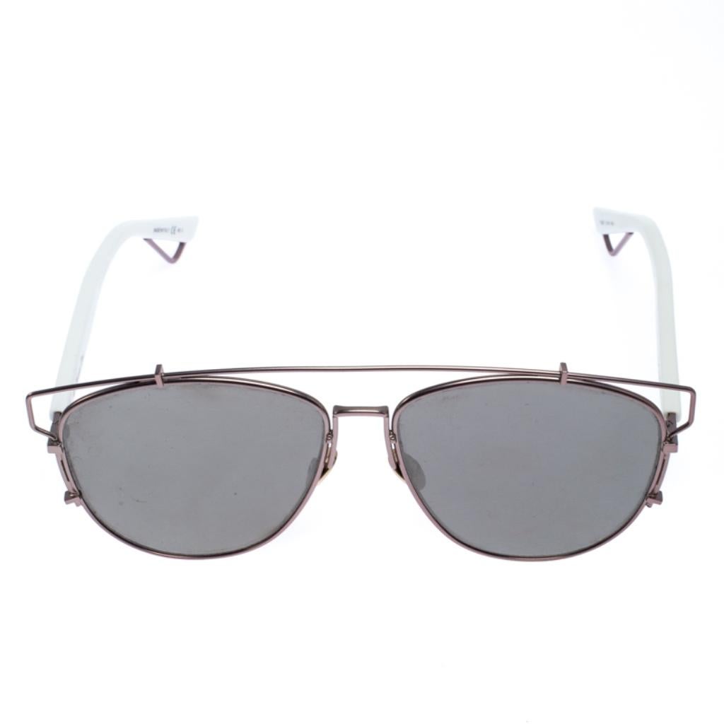 These aviator sunglasses by Christian Dior are the perfect style accessory for all your outdoor plans. They come in an acetate and rose gold-tone metal body with protective lenses and the signature CD logo on the hinges.

Includes: The Luxury Closet