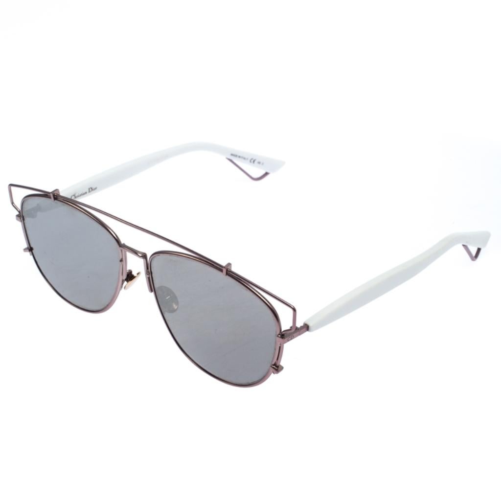 white and rose gold sunglasses