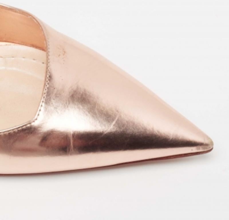 Dior Oro Rosa  Bombas de piel con punta Cherie Talla 40.5 en venta 3