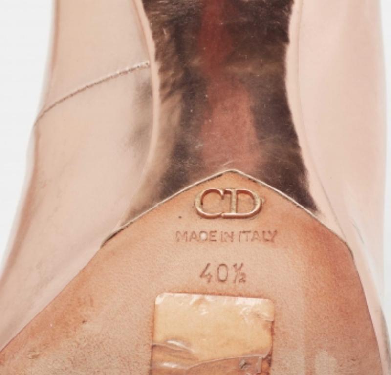 Dior Oro Rosa  Bombas de piel con punta Cherie Talla 40.5 en venta 4