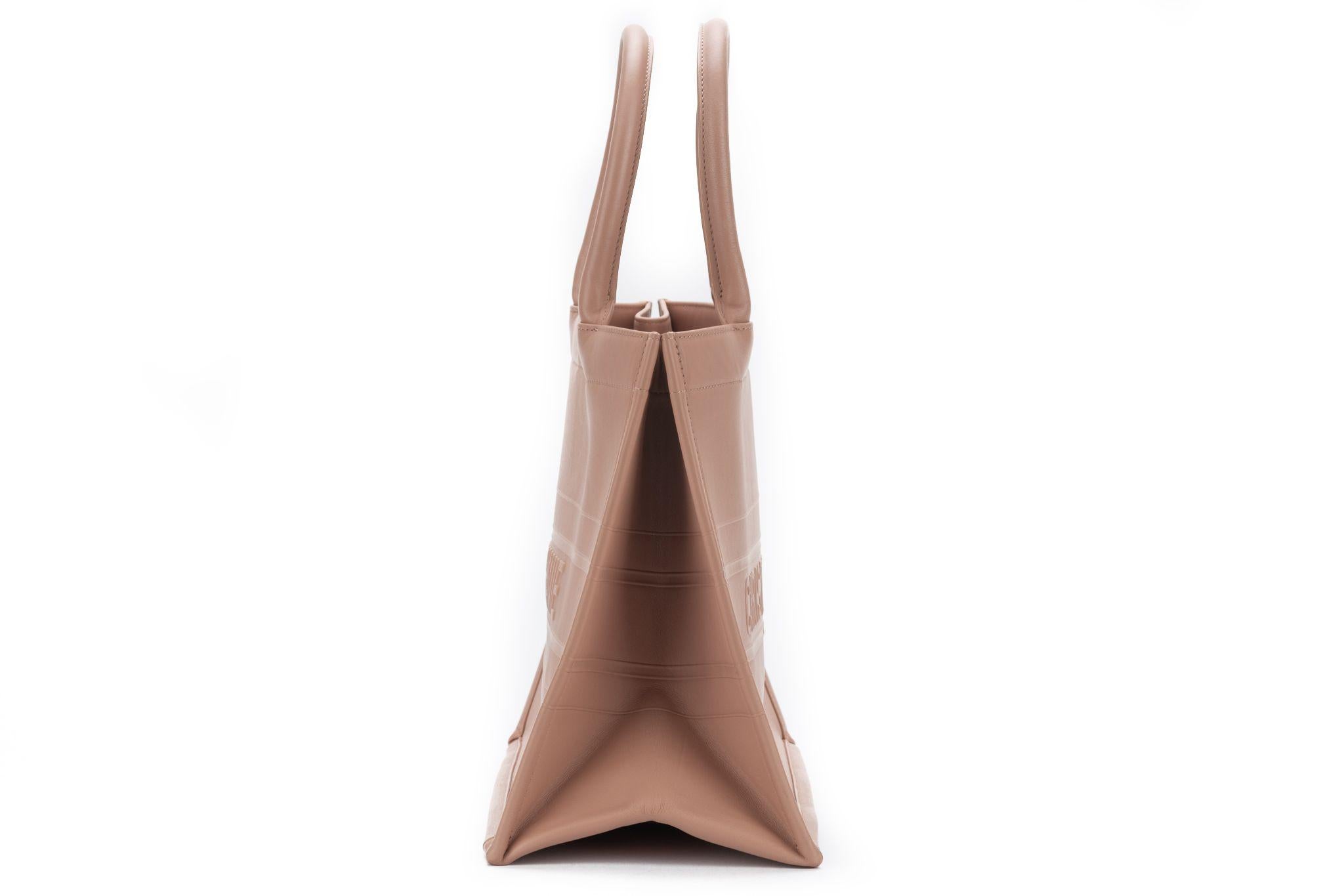 Dior Rose Leather Medium Book Bag 