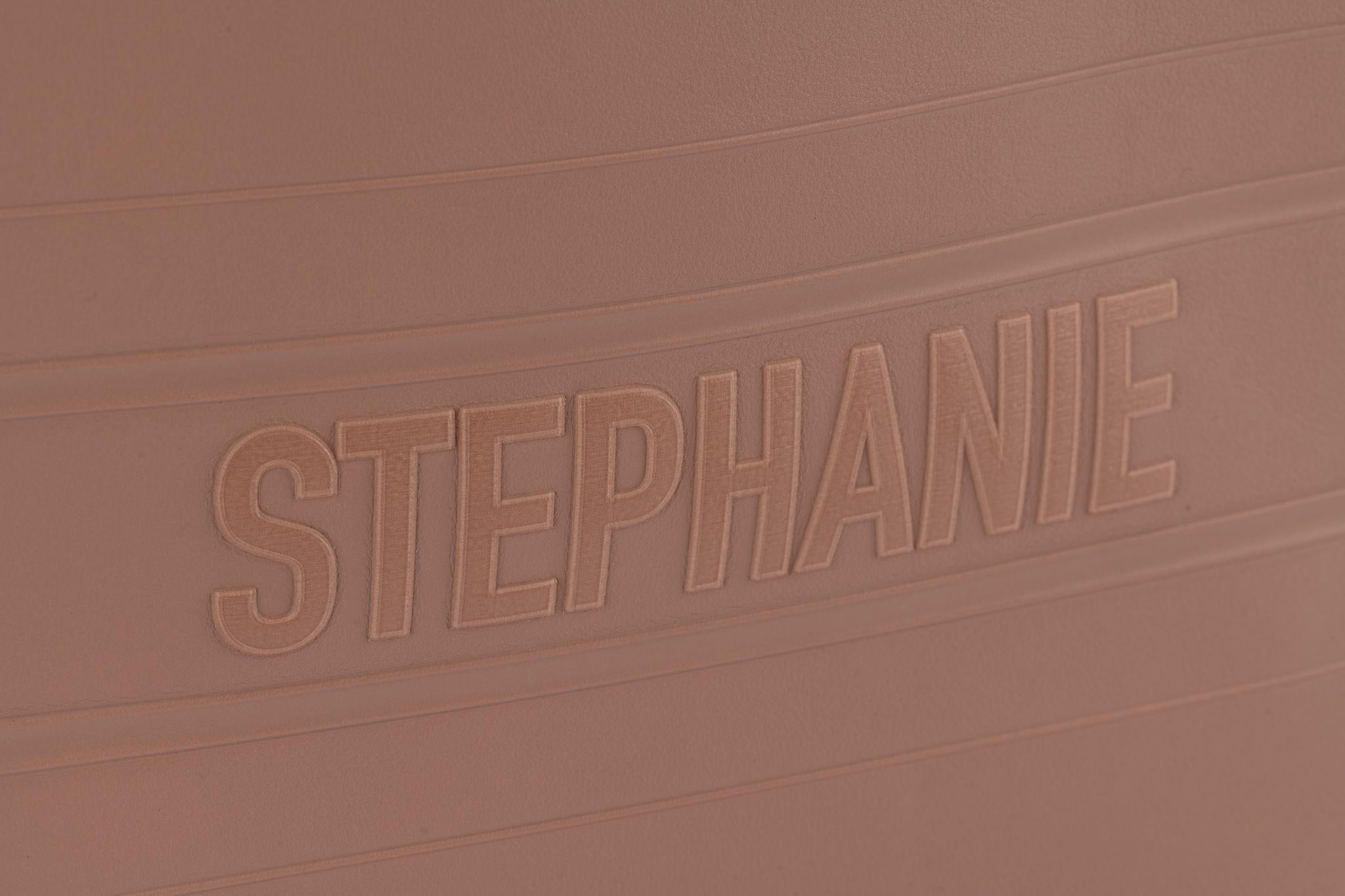 Sac à livres Dior en cuir rose « Stephanie », personnalisation Pour femmes en vente
