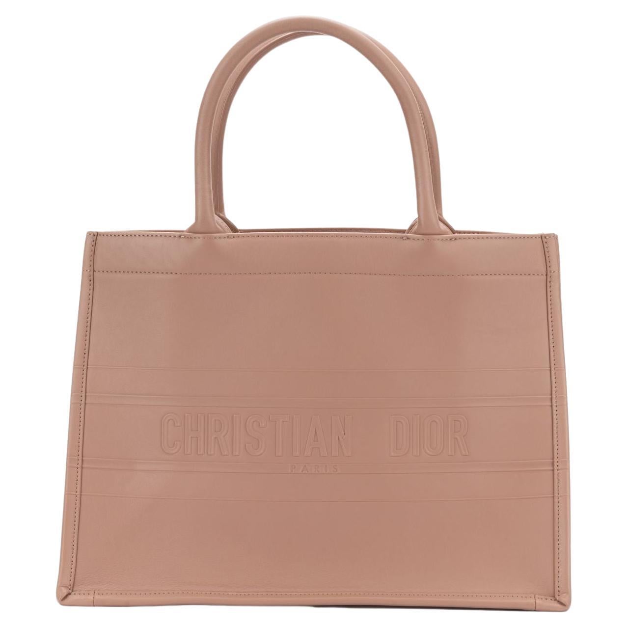 Dior Rose Leather Medium Book Bag "Stephanie" Customization For Sale