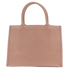 Used Dior Rose Leather Medium Book Bag "Stephanie" Customization