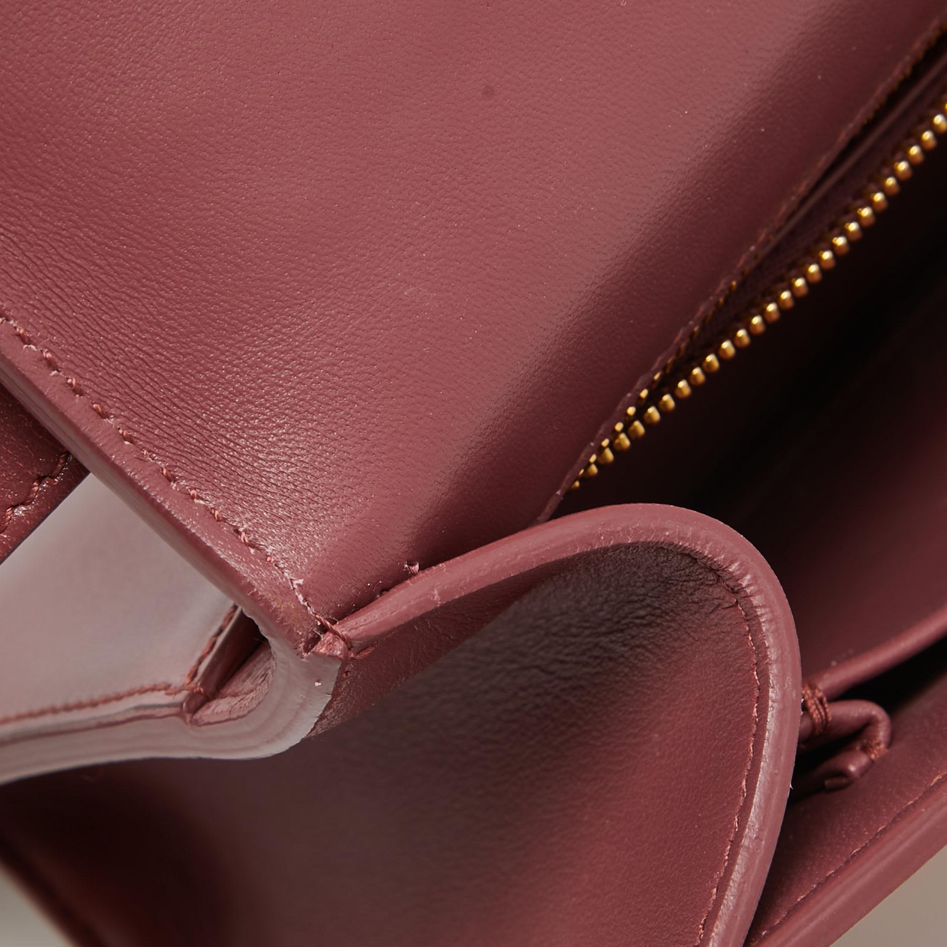 Dior Rose Wood Pink Leather 30 Montaigne Shoulder Bag For Sale 6