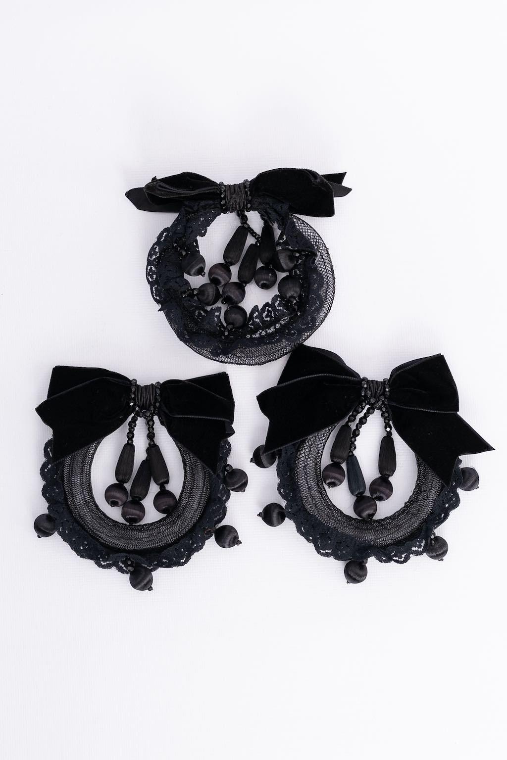Dior Runway Velvet and Mesh Set For Sale 5