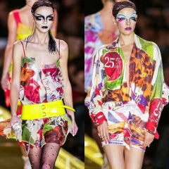 Dior S/S 2003 “Victim” Graphic Print Corset Bustier Top