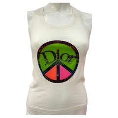 Dior S/S 2005 by John Galliano Peace and Love tank top