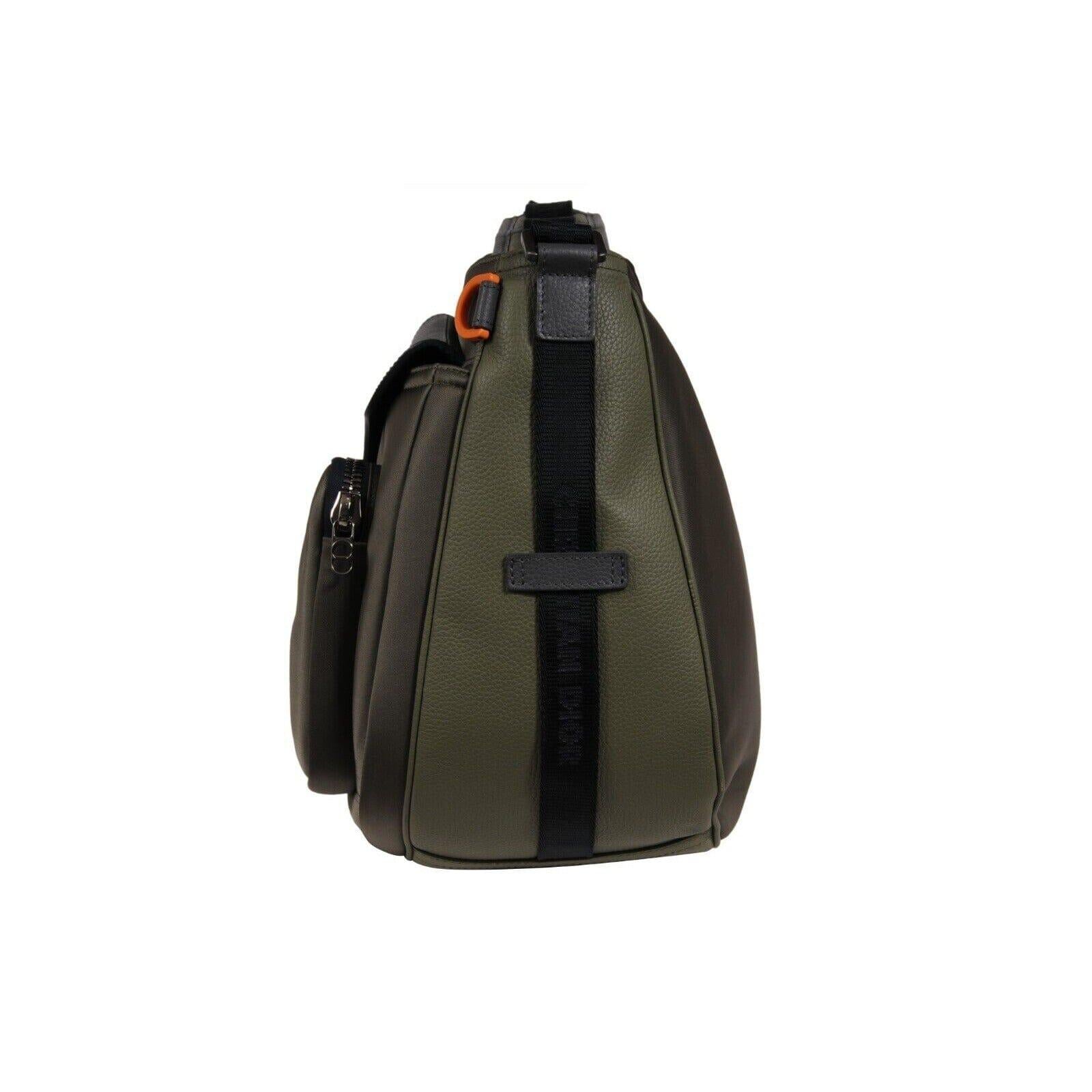 Dior Sacai Mens Saddle Messenger Bag Olive Green Navy Blue Nylon Leather en vente 3