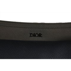 Dior Sacai Mens Saddle Messenger Bag Olive Green Navy Blue Nylon Leather Travel