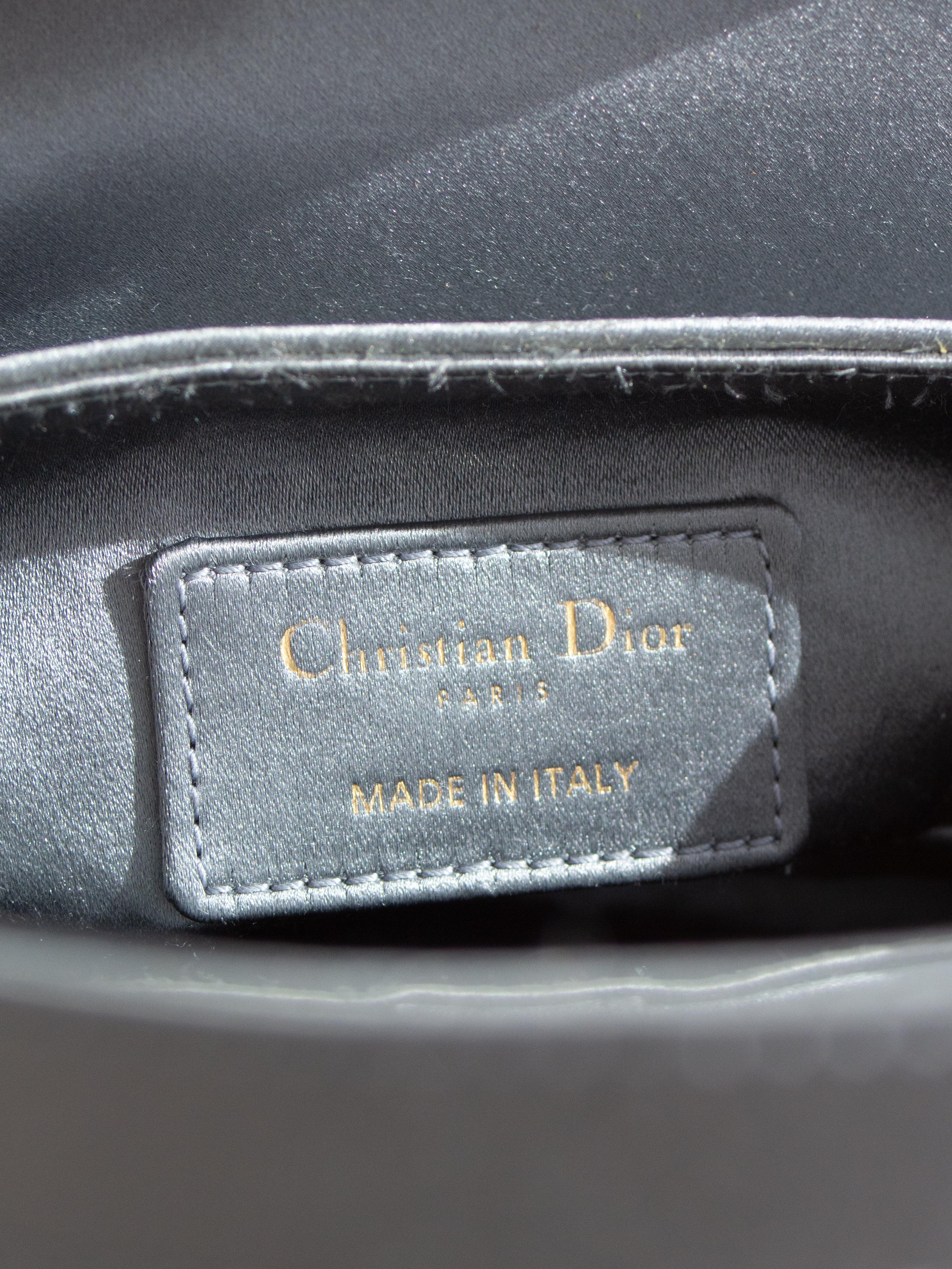 Dior Saddle 2019 Mini Satin Icy Blue Grey Crystal Embellished Bag For Sale 11