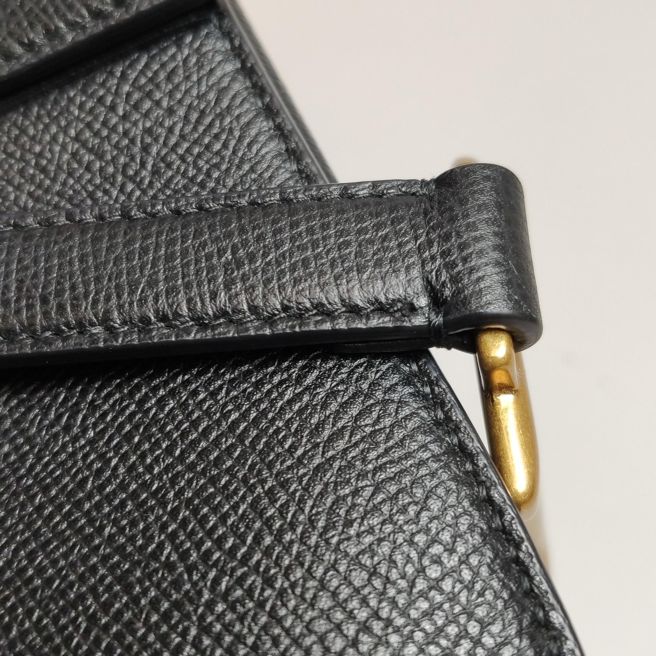 Dior Saddle 2020 Medium Tasche aus genarbtem Kalbsleder Schwarz im Angebot 3