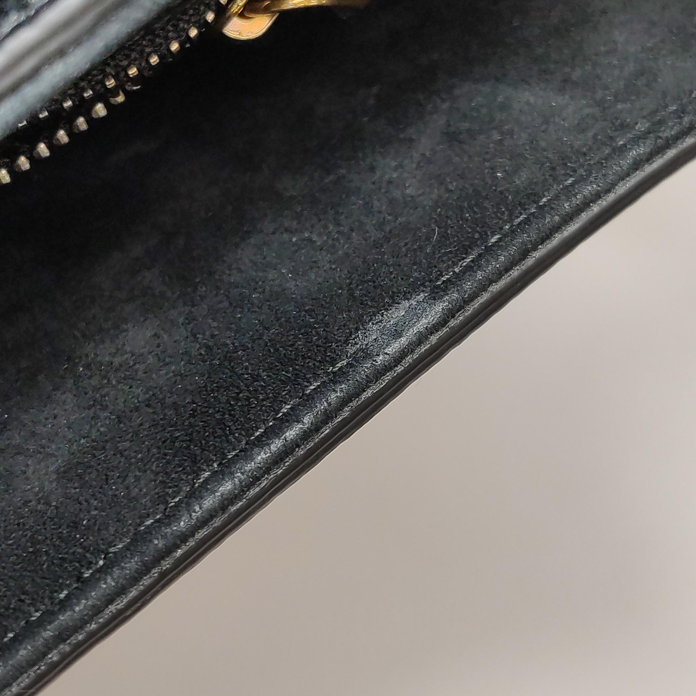 Dior Saddle 2020 Medium Tasche aus genarbtem Kalbsleder Schwarz im Angebot 4