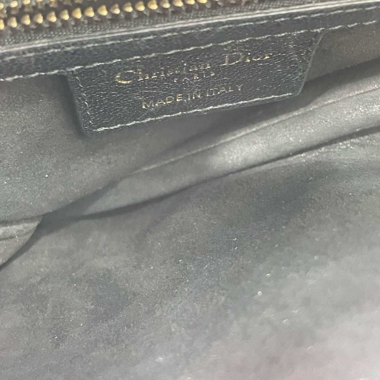 Dior Saddle 2020 Medium Lambskin Leather Bag Black 7