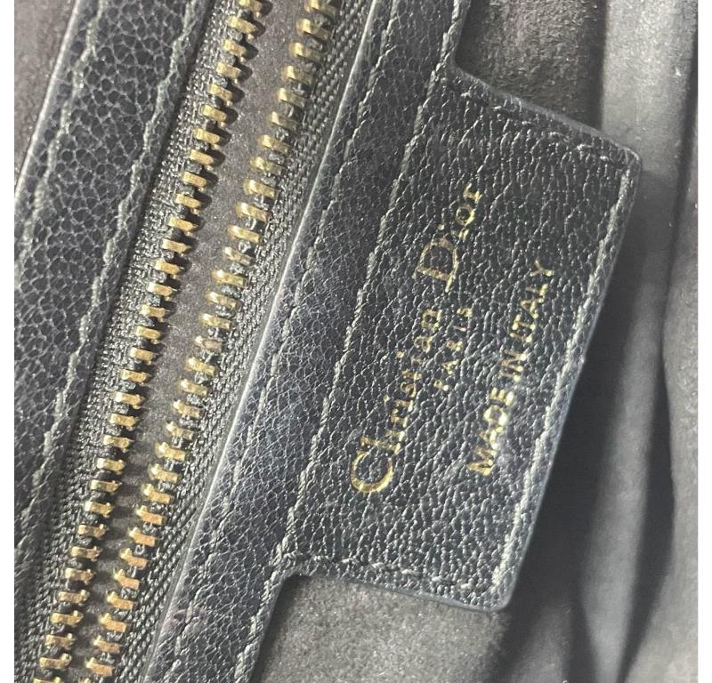 Dior Saddle 2020 Medium Lambskin Leather Bag Black 8