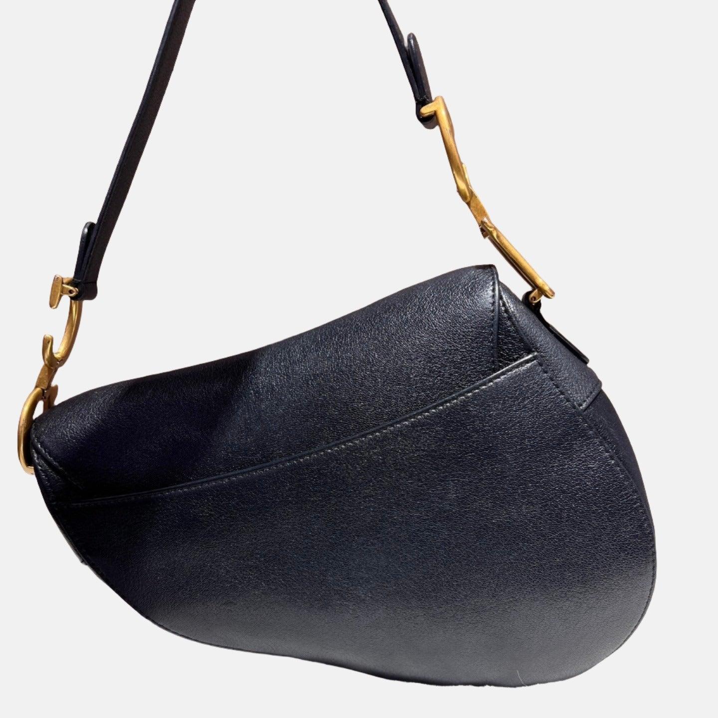 Women's Dior Saddle 2020 Medium Lambskin Leather Bag Black