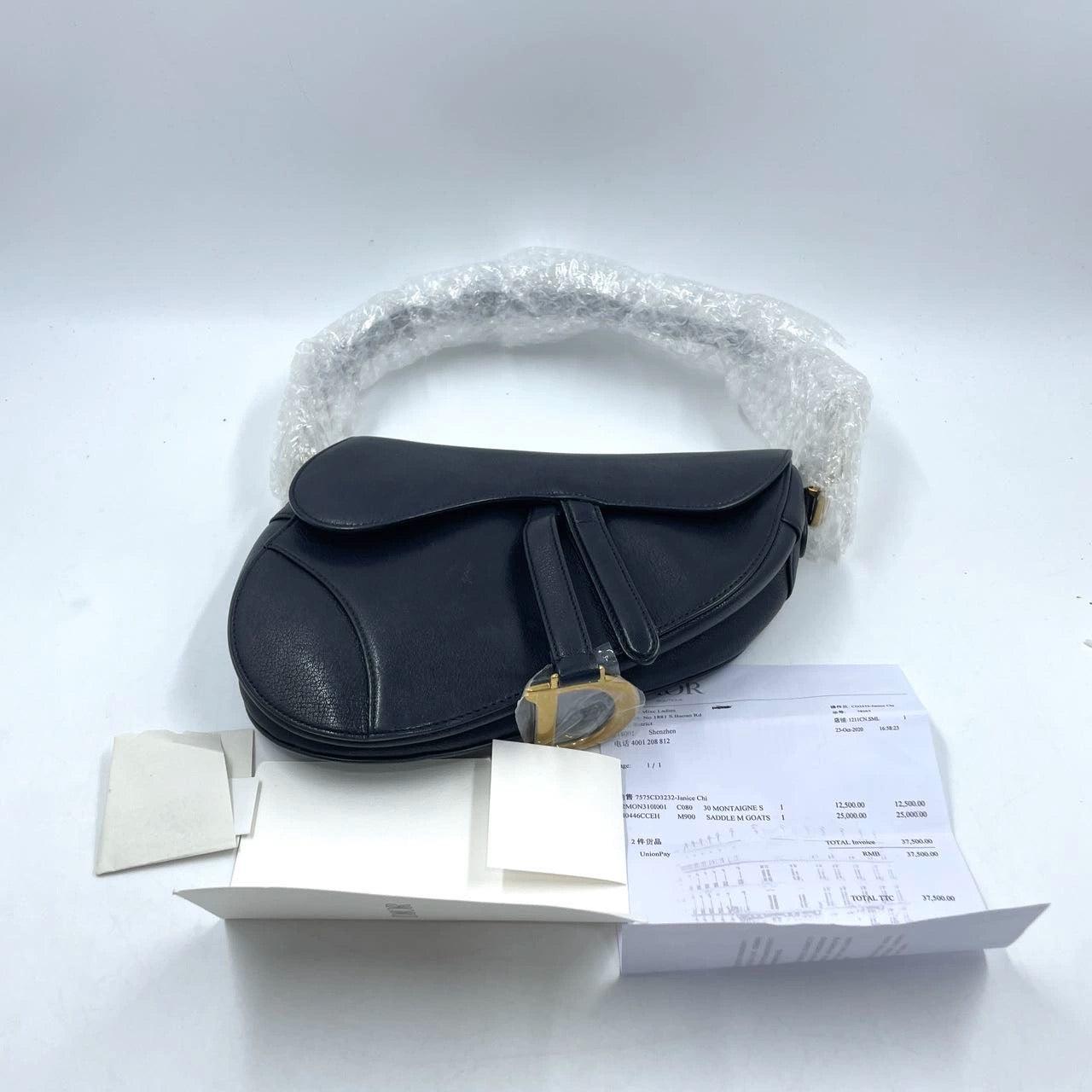 Dior Saddle 2020 Medium Lambskin Leather Bag Black 2