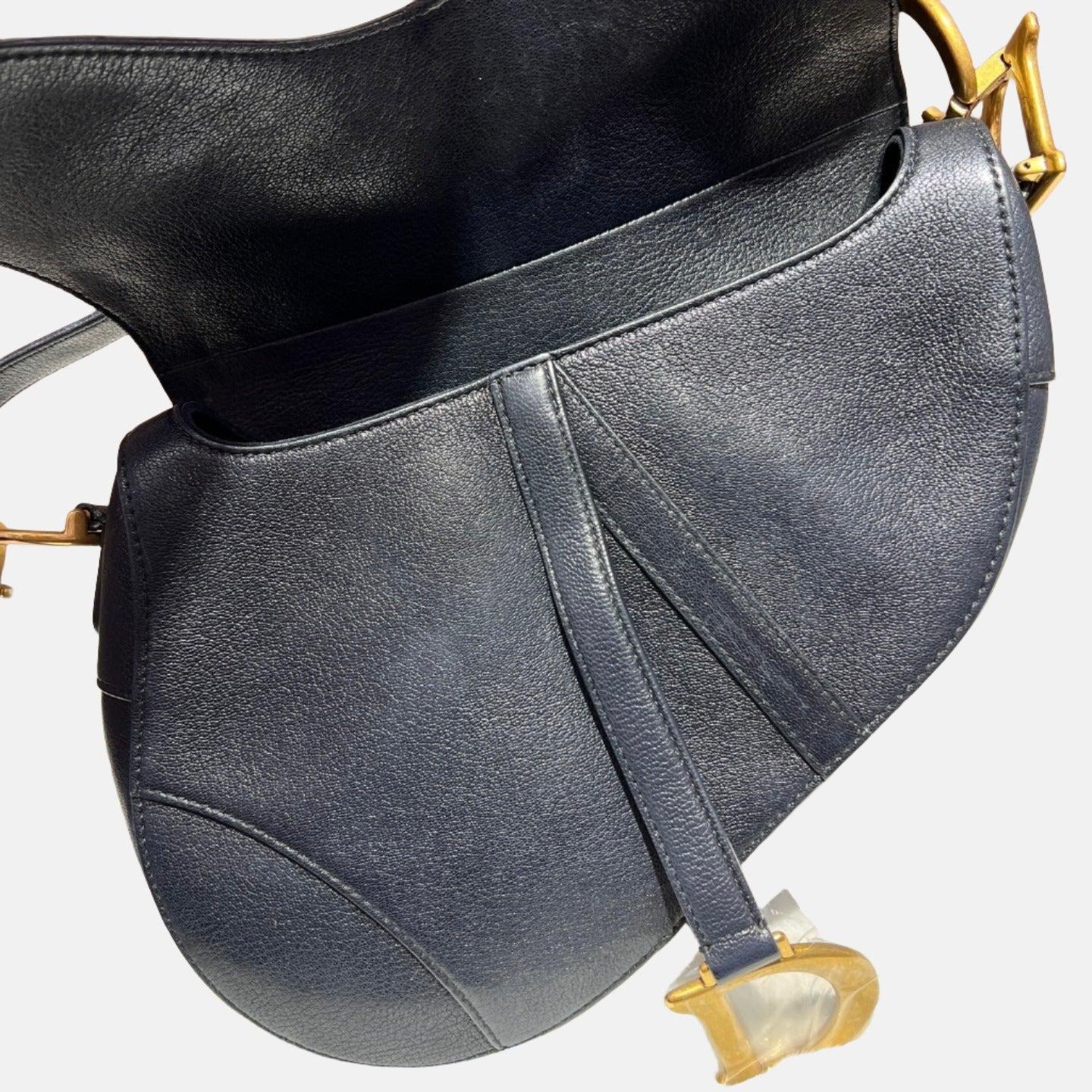 Dior Saddle 2020 Medium Lambskin Leather Bag Black 3