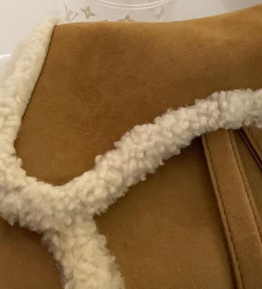 Dior Saddle 2020 Shoulder Bag Shearling Brown and While For Sale 6