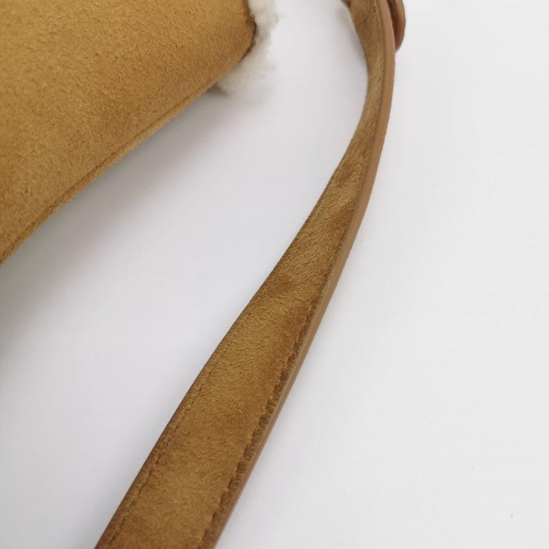 Dior Saddle 2020 Shoulder Bag Shearling Brown and While For Sale 9