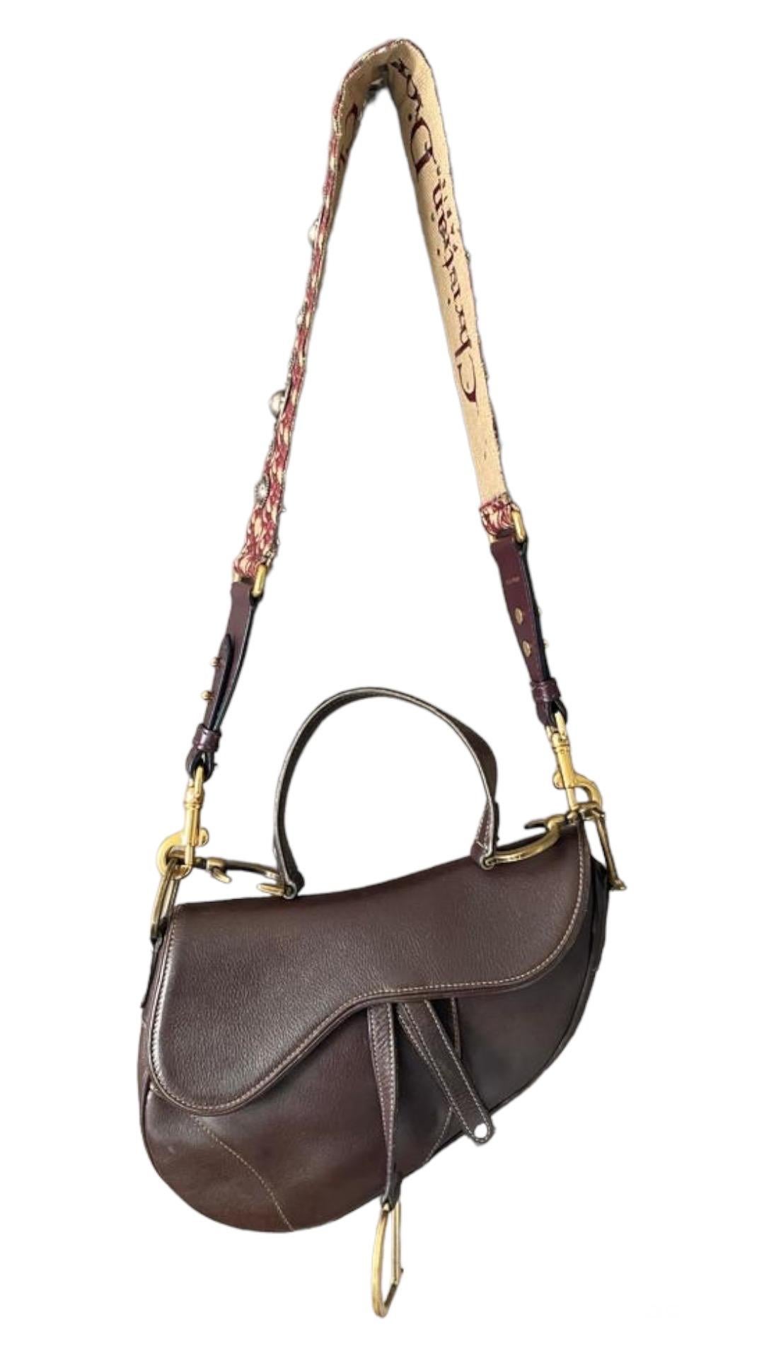 Women's or Men's Dior Saddle Bag by Jhon Galliano.