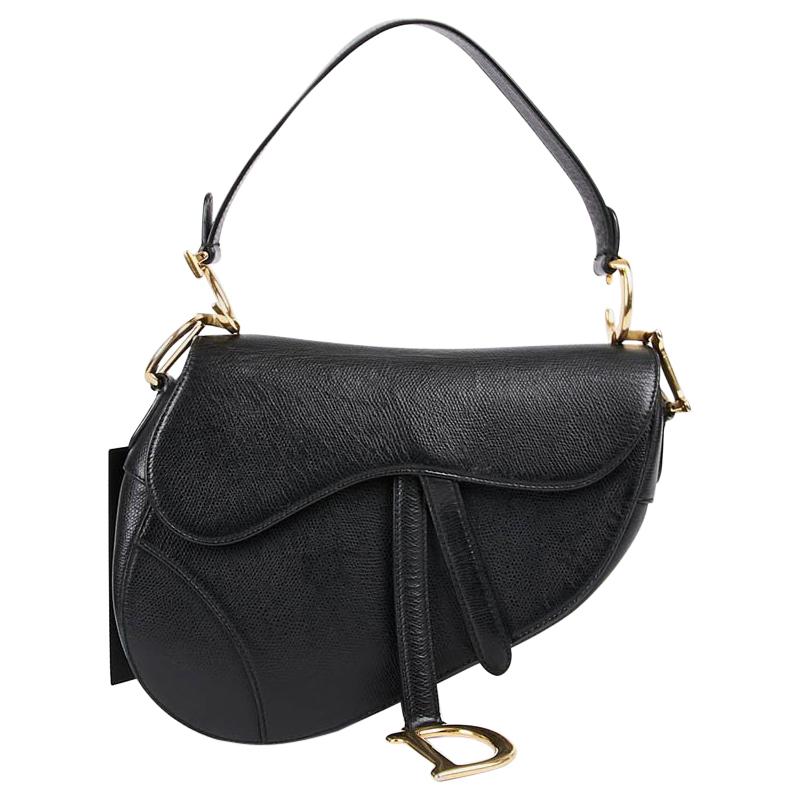DIOR Saddle Bag in Black Leather For Sale at 1stDibs 09ma0178