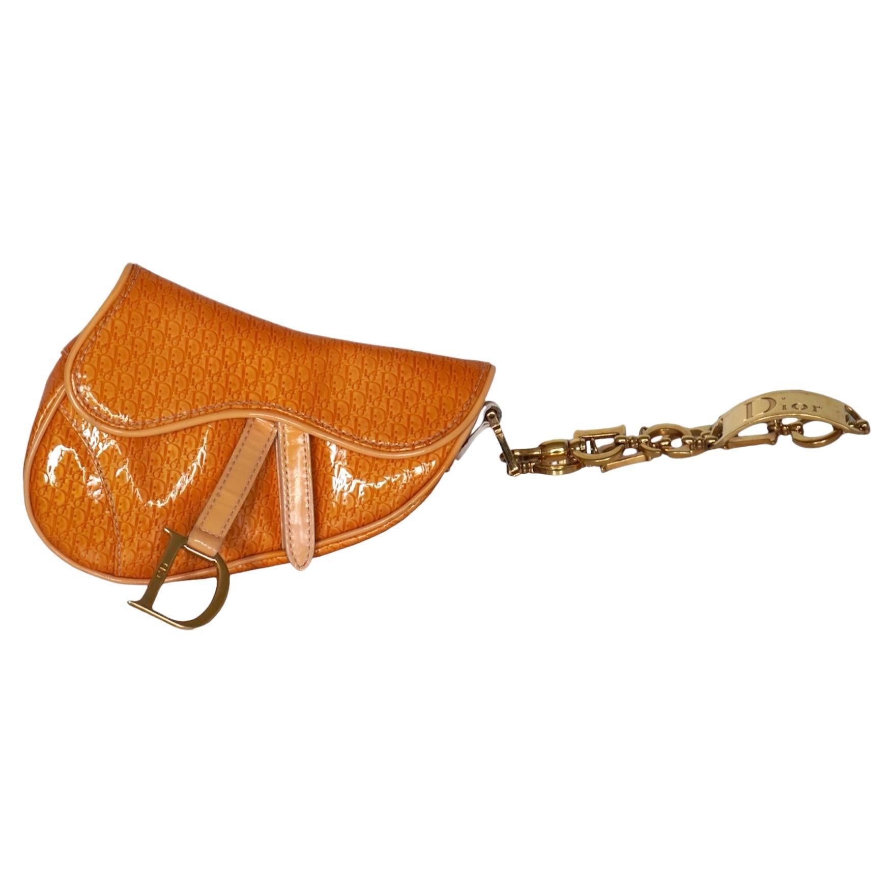 Dior Saddle Bag Monogram Patent Leather  For Sale